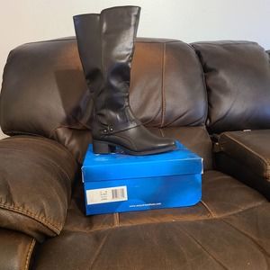 Easy Street Women's Jewel Mid Calf Boot, Black, 8 W